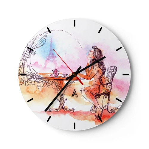 Wanduhr - Glasuhr - Pariser Chic - 40x40 cm