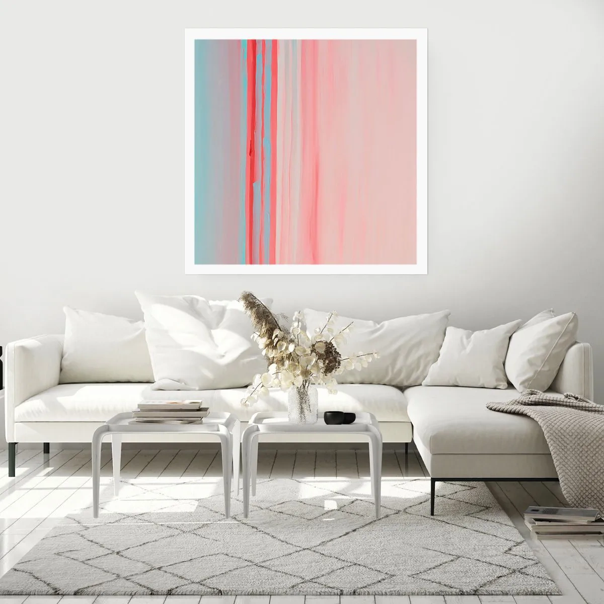 Poster - Abstraktion im Morgengrauen - 40x40 cm