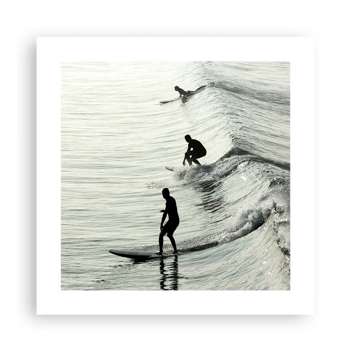 Poster - Gegen die Welle - 40x40 cm