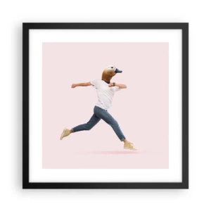 Poster in einem schwarzem Rahmen - Eine Prise Absurdität - 40x40 cm