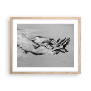 Poster in einem Rahmen aus heller Eiche - Anfang… - 50x40 cm