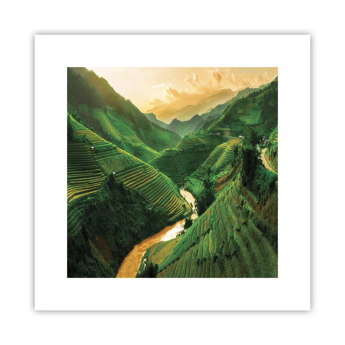Poster - Vietnamesisches Tal - 30x30 cm