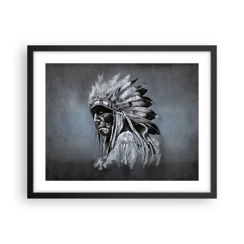 Poster in einem schwarzem Rahmen - Zurück zu den Wurzeln - 50x40 cm