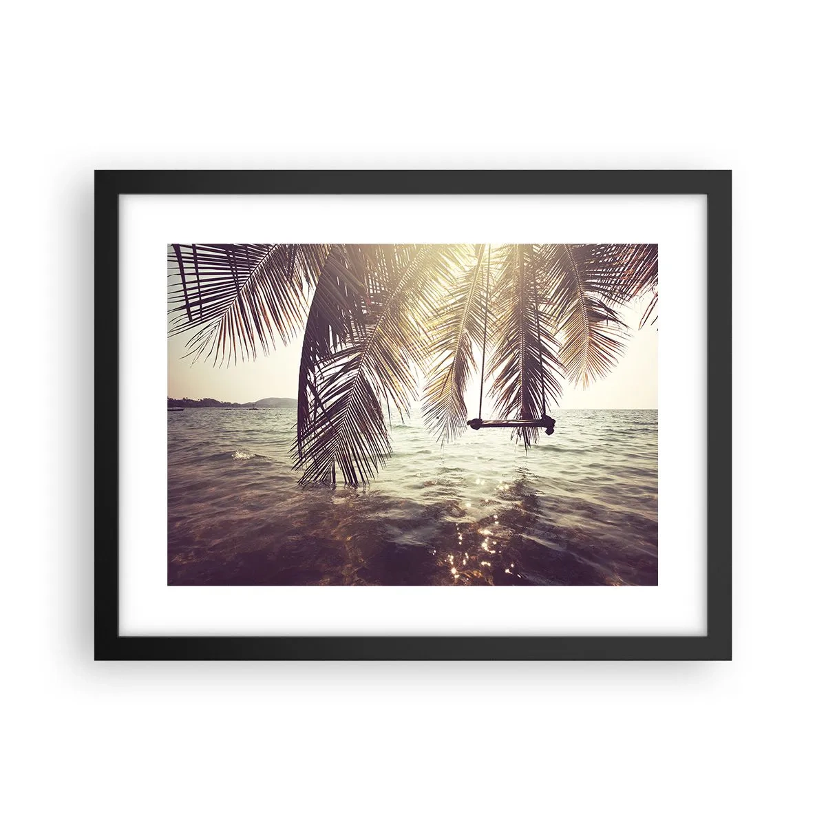 Poster in einem schwarzem Rahmen - Sie können nach Belieben in den Wolken schwingen - 40x30 cm