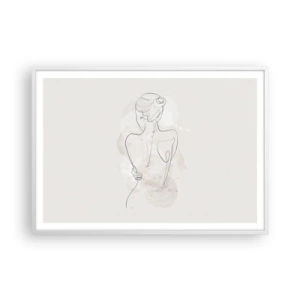 Poster in einem weißen Rahmen - Wie ein sensibles Instrument - 100x70 cm