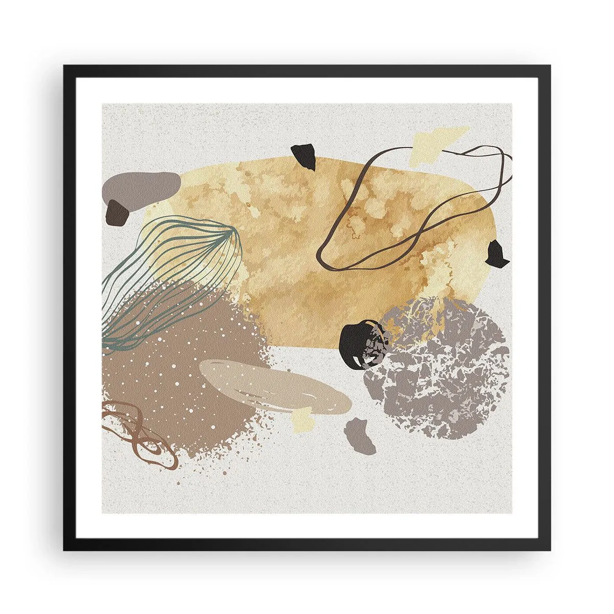 Poster in einem schwarzem Rahmen - Angewandte Plumkologie - 60x60 cm