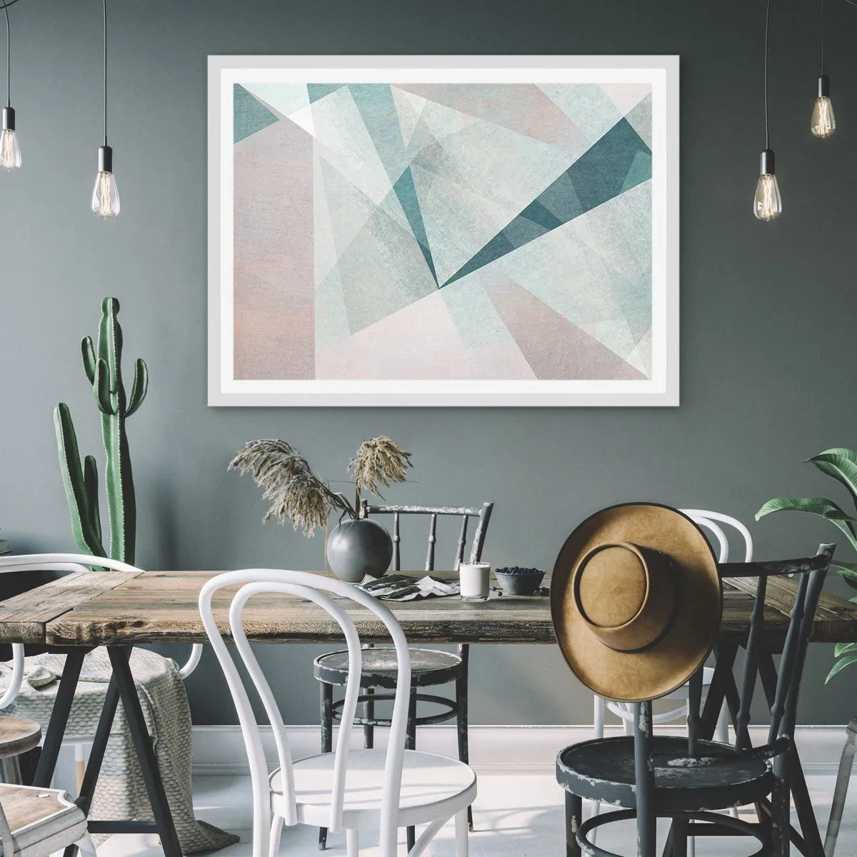 Poster in einem weißen Rahmen - Einfach aber dynamisch - 91x61 cm