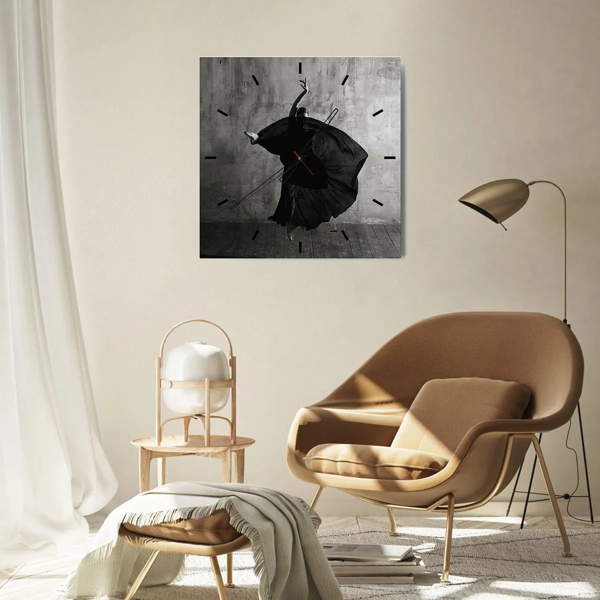 Wanduhr - Glasuhr - Leidenschaftlicher Gürtel - 30x30 cm