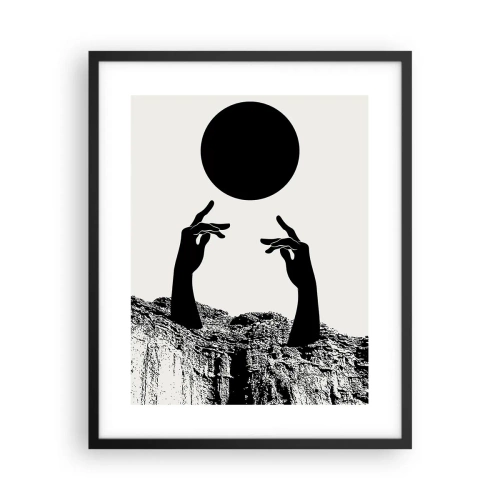 Poster in einem schwarzem Rahmen - Surrealistische Komposition: die Sonne und der Rest - 40x50 cm