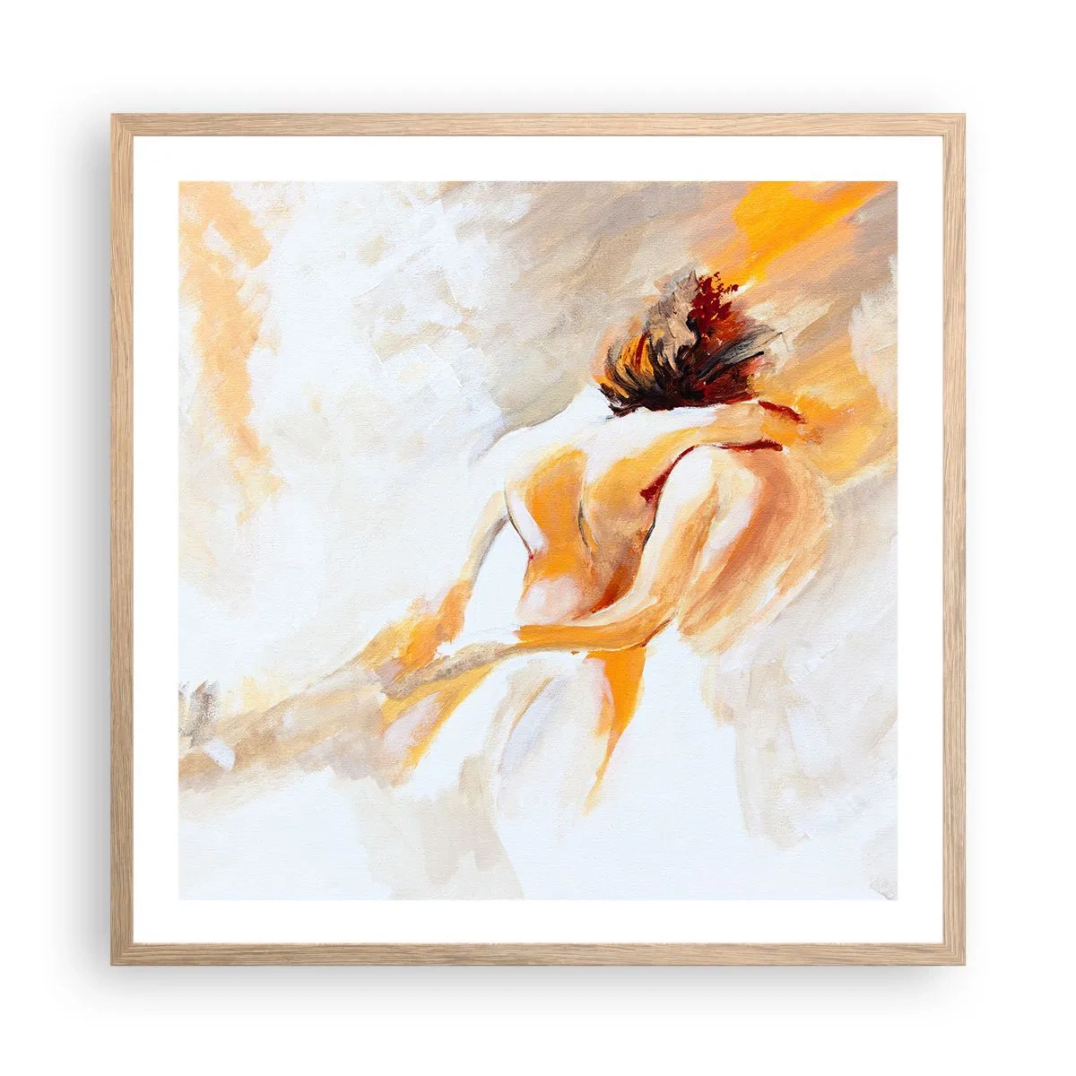 Poster in einem Rahmen aus heller Eiche - Am Himmel der Nähe - 60x60 cm