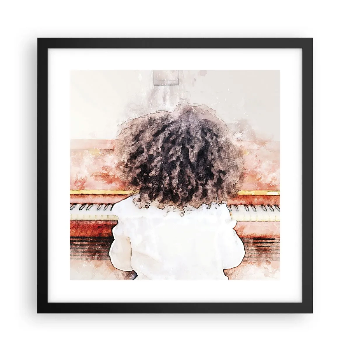 Poster in einem schwarzem Rahmen - In der neuen Welt - 40x40 cm