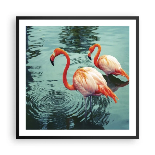 Poster in einem schwarzem Rahmen - Wir sind jetzt in Mode - 60x60 cm