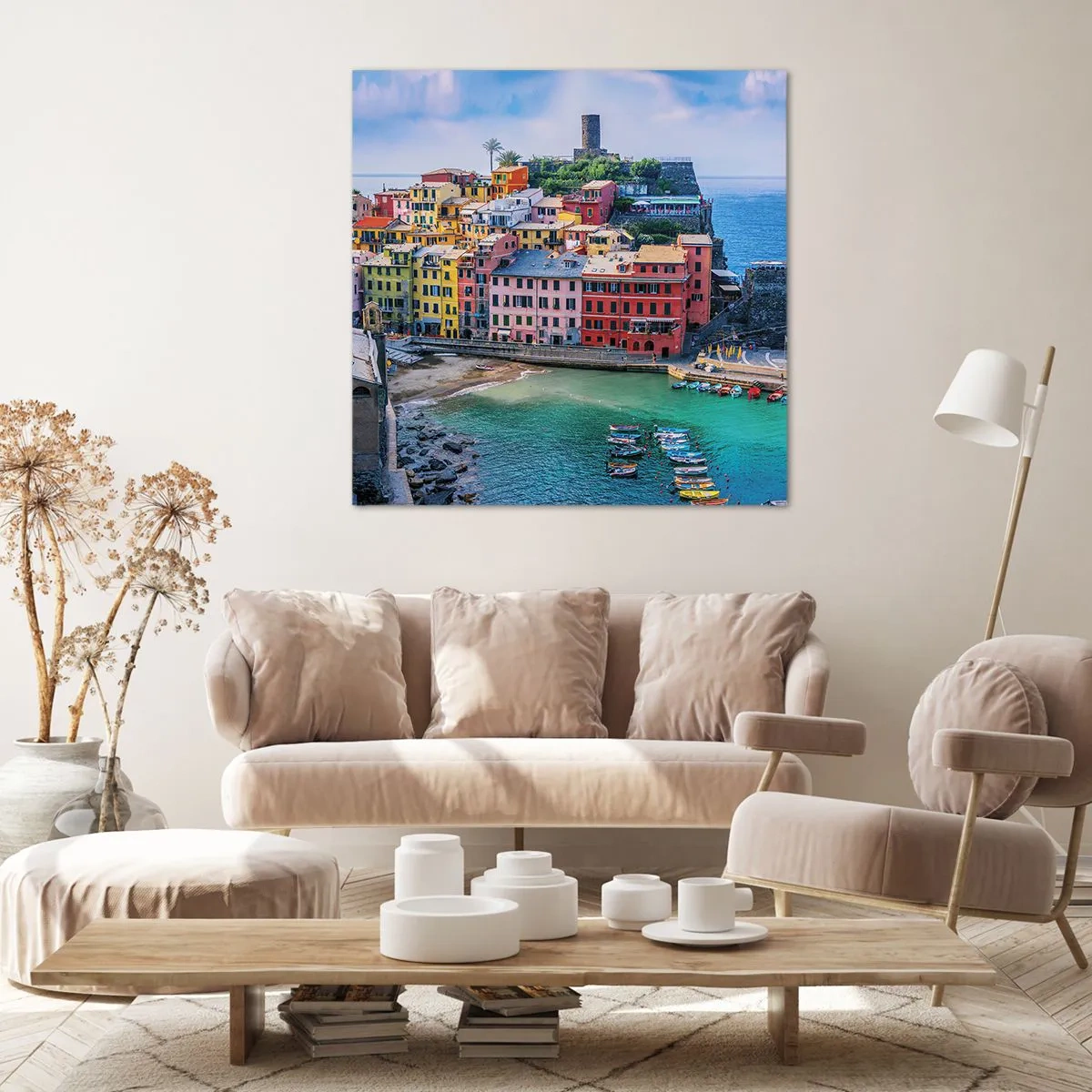 Bild auf Leinwand - Leinwandbild - Mediterrane Zauberstadt - 50x50 cm