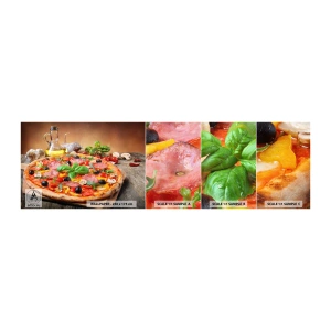 Fototapetenmuster Standard Eco - Mit echtem italienischem Flair - Gastronomie, Pizza, Italien - 100x30 cm