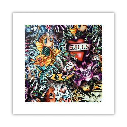 Poster - Der Traum des Tätowierers - 30x30 cm