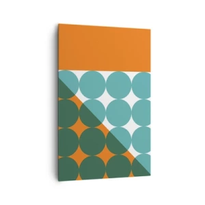 Bild auf Leinwand - Leinwandbild - Geometrische Muster in Kontrastfarben - 80x120cm - Nach oben und schräg - Moderne Wanddekoration für Wohnzimmer und Schlafzimmer ARTTOR