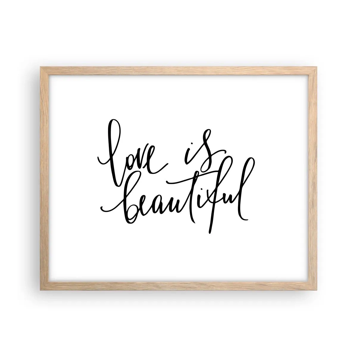 Poster in einem Rahmen aus heller Eiche - Lies und wiederhol - 50x40 cm