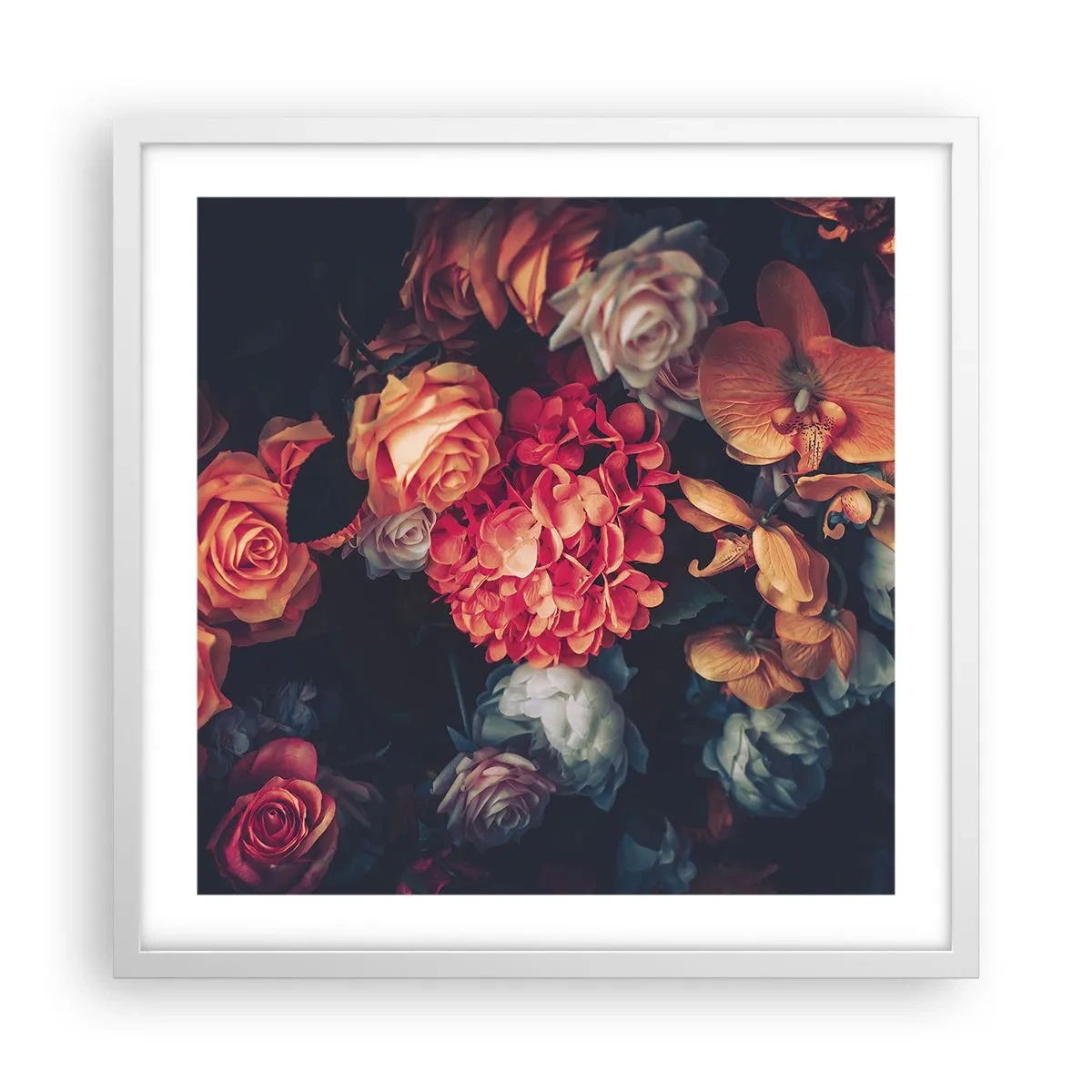 Poster in einem weißen Rahmen - Wie bei den holländischen Meistern - 50x50 cm