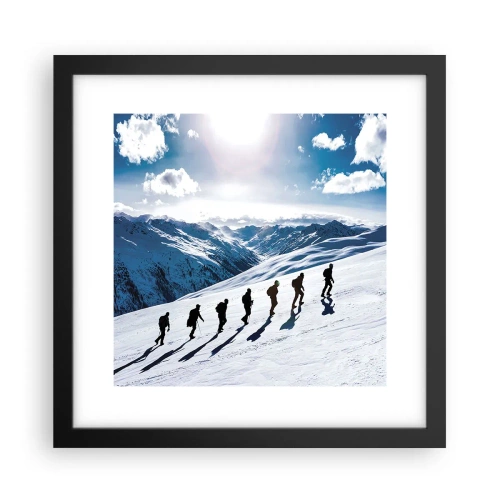 Poster in einem schwarzem Rahmen - Das Team der Eroberer - 30x30 cm
