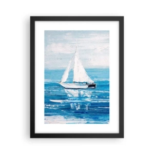 Poster in einem schwarzem Rahmen - Mit Freund an der Seite - 30x40 cm