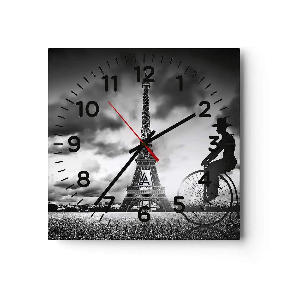 Wanduhr - Glasuhr - Sehnsucht nach Belle Epoque - 30x30 cm