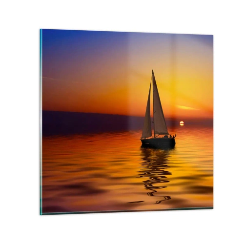 Glasbild - Bild auf glas - Wie ruhig es hier in der Abenddämmerung ist... - 40x40 cm