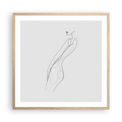 Poster in einem Rahmen aus heller Eiche - Bloß ein Versprechen - 60x60 cm