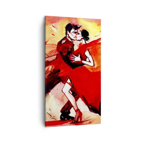 Bild auf Leinwand - Leinwandbild - Der violette Rhythmus der Leidenschaft - 45x80 cm