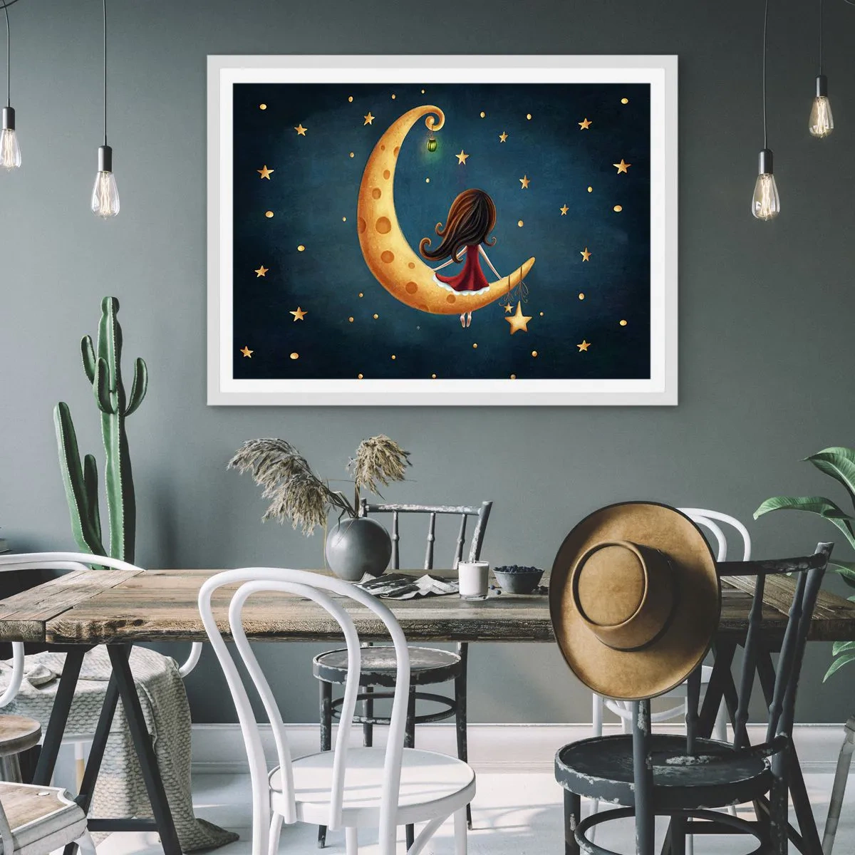 Poster in einem weißen Rahmen - Einmal… - 40x30 cm