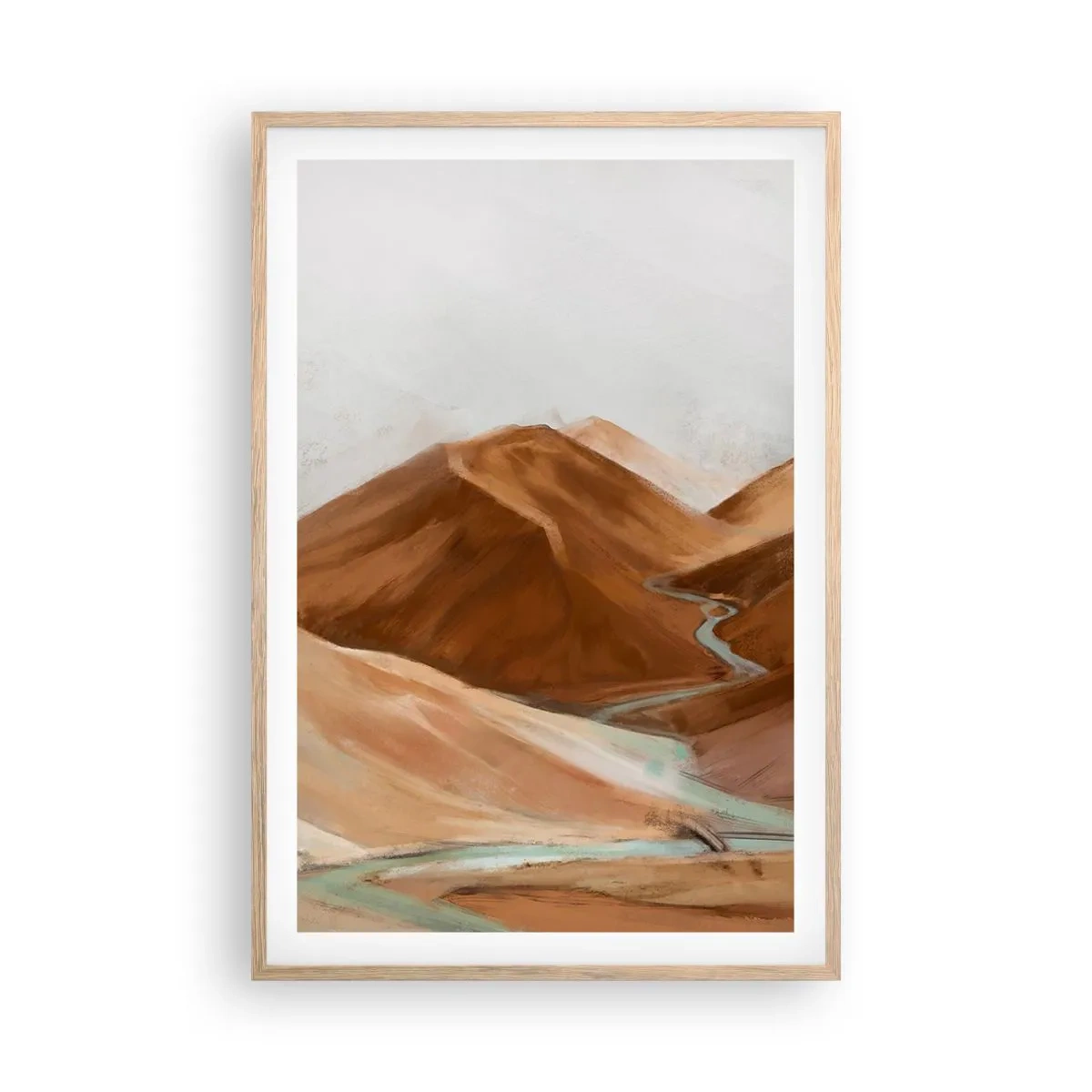 Poster in einem Rahmen aus heller Eiche - Zur Quelle - 61x91 cm