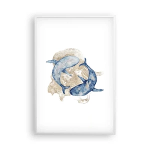 Poster in einem weißen Rahmen - Freundschaft oder Liebe? - 61x91 cm