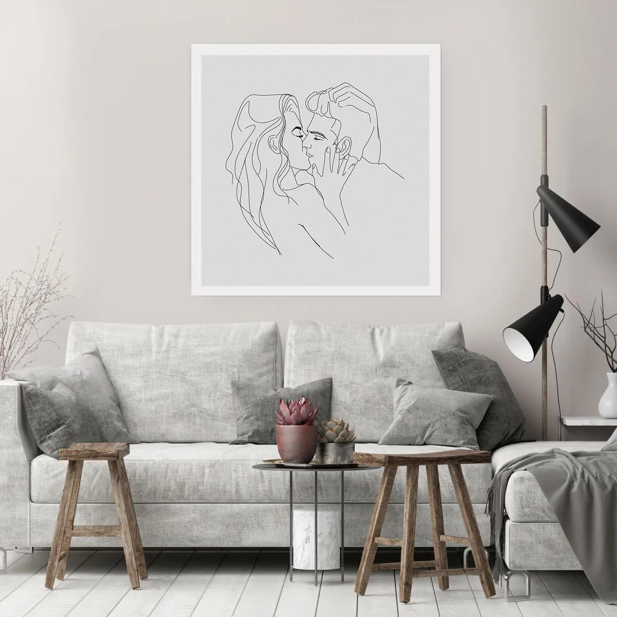 Poster - Dieselbe Linie - 60x60 cm