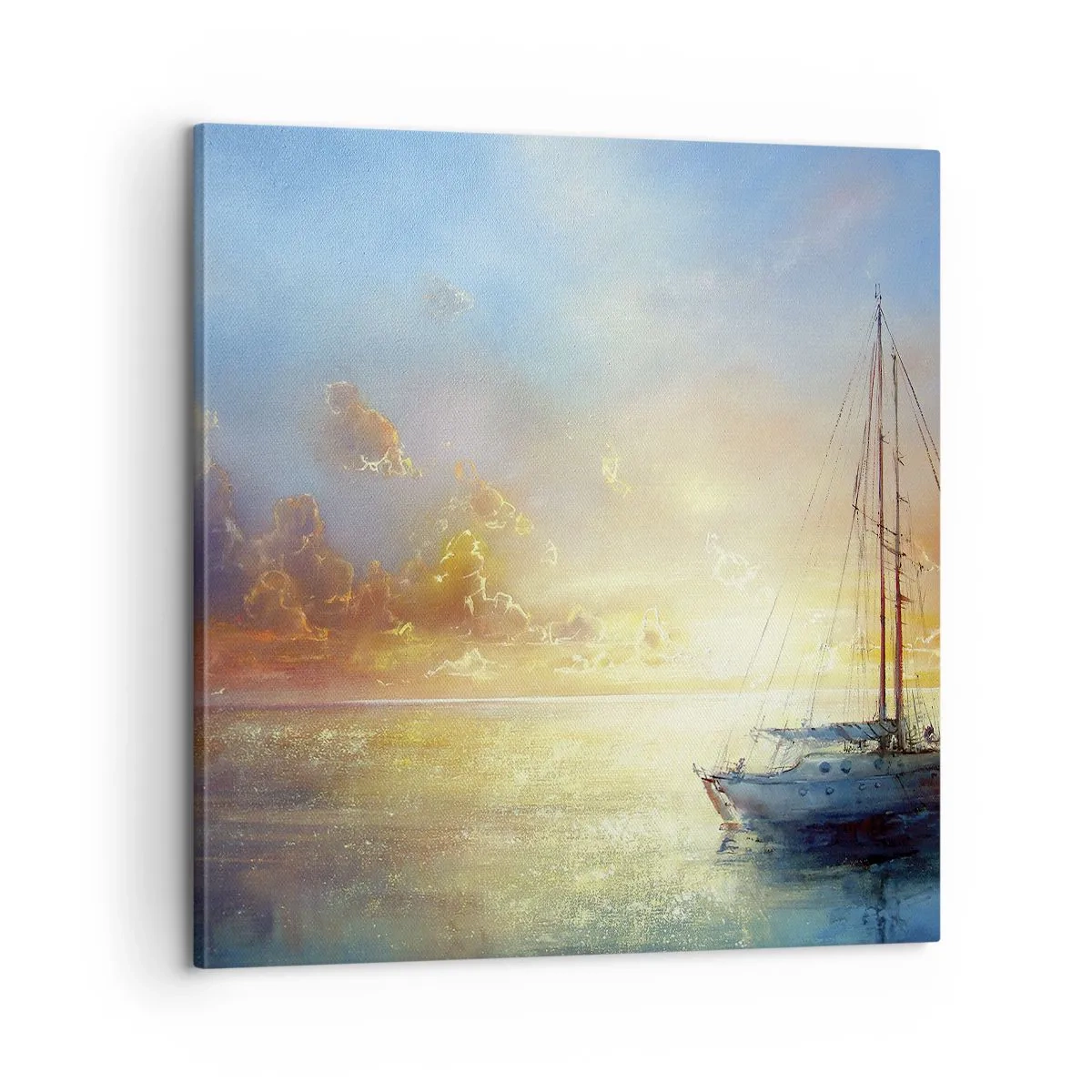 Bild auf Leinwand - Leinwandbild - In einer goldenen Bucht - 60x60 cm