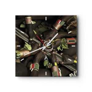 Wanduhr - Glasuhr - Wir sind zusammen - 40x40 cm