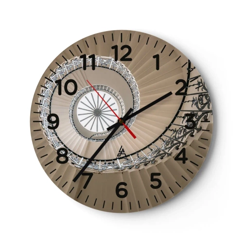 Wanduhr - Glasuhr - Im Inneren der Muschel - 30x30 cm