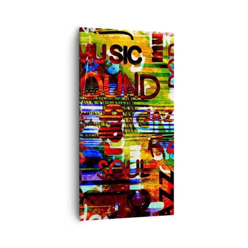 Bild auf Leinwand - Leinwandbild - Alle Farben des Klangs - 55x100 cm