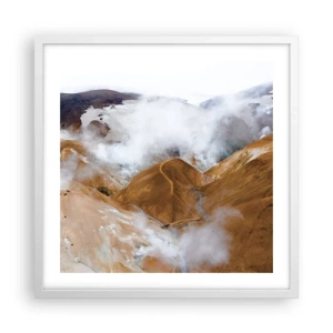 Poster in einem weißen Rahmen - Islands rohe Schönheit - 50x50 cm