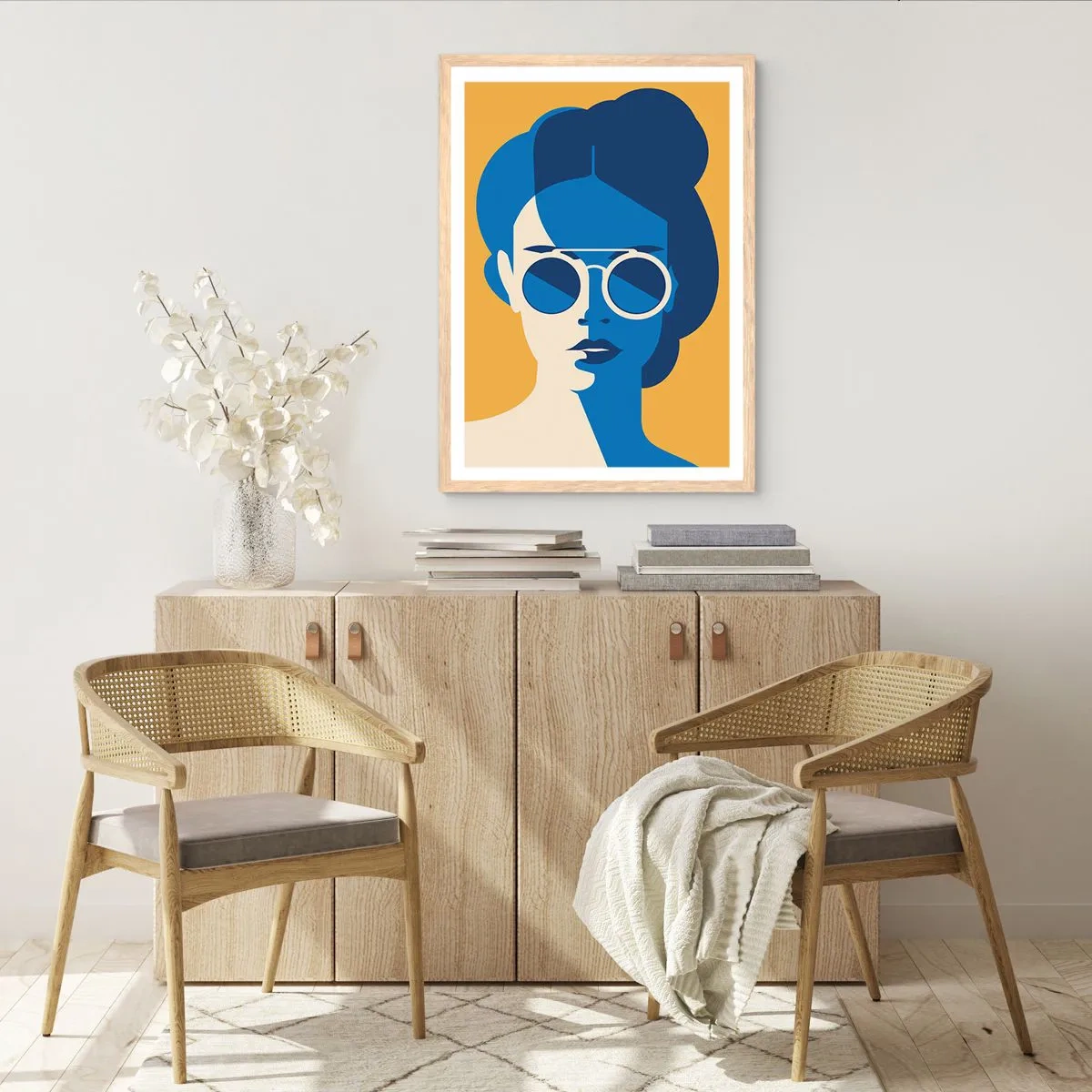 Poster in einem Rahmen aus heller Eiche - Urlaubslook - 40x50 cm