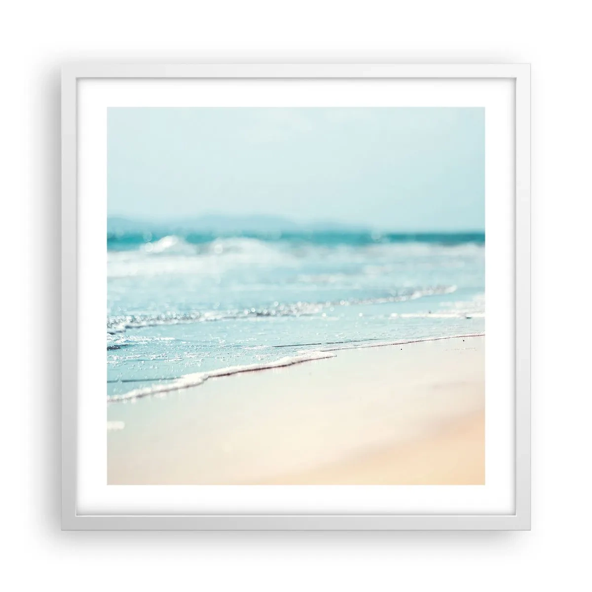 Poster in einem weißen Rahmen - Hitze und Lärm - 50x50 cm