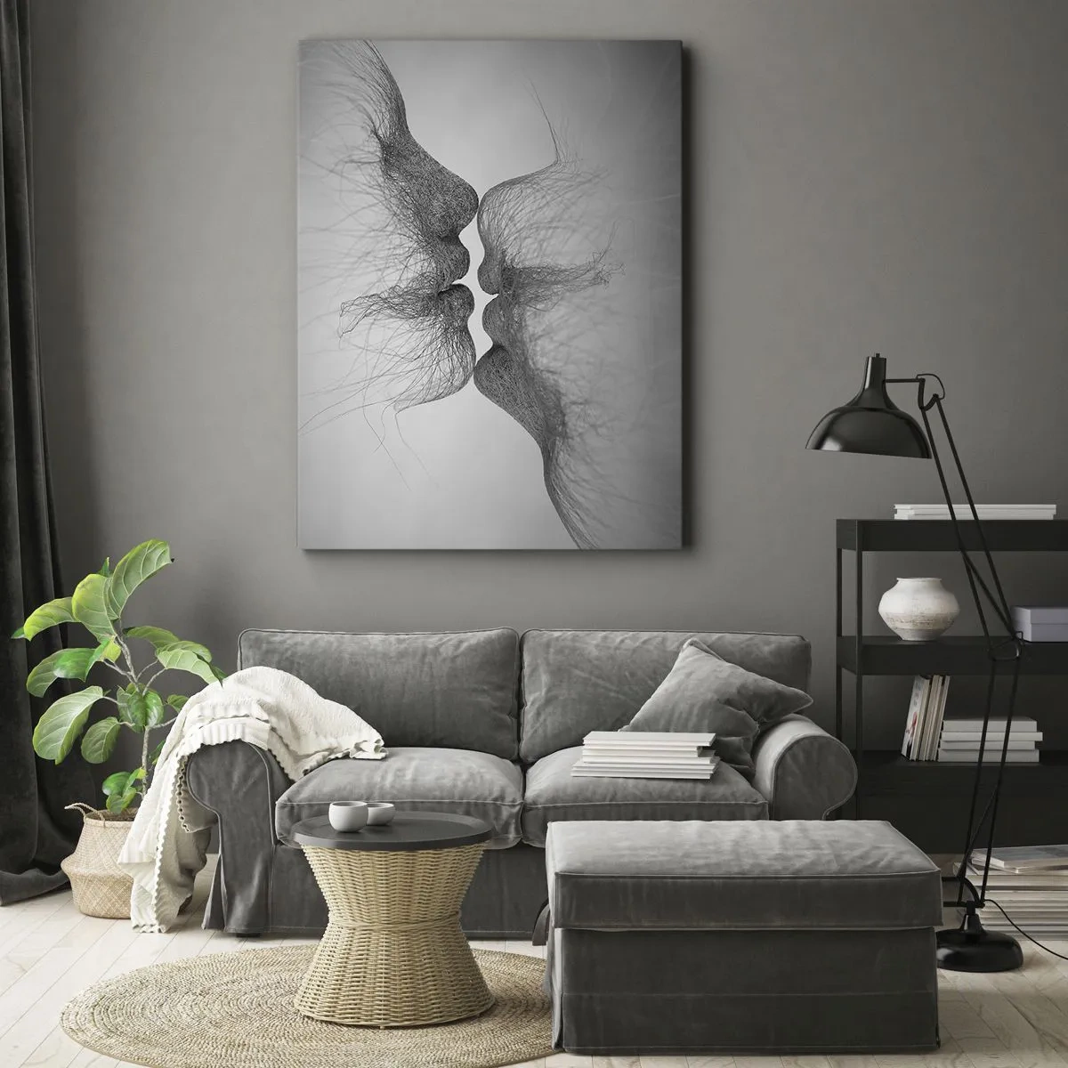 Bild auf Leinwand - Leinwandbild - Kuss des Windes - 55x100 cm