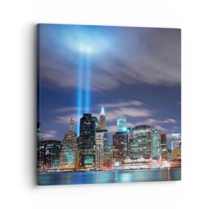 Bild auf Leinwand - Leinwandbild - Erreiche den Himmel mit dem Licht - 30x30 cm