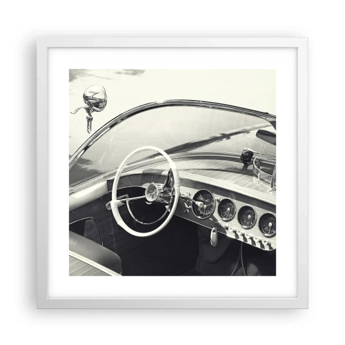 Poster in einem weißen Rahmen - Wetter für die Reichen - 40x40 cm