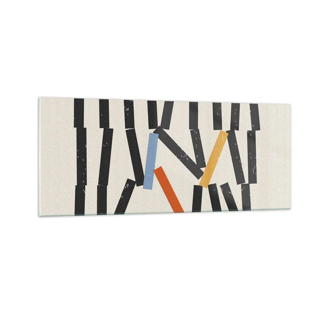 Glasbild - Bild auf glas - Domino – Komposition - 100x40 cm