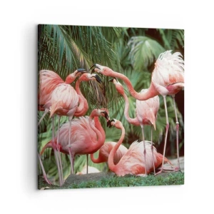 Bild auf Leinwand - Leinwandbild - Nachmittagsklatsch - 50x50 cm