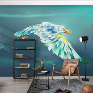 Maßgeschneiderte Fototapete Premium Canvas - Der Adler deiner Flüge ist die Kraft - Abstraktion, Adler, Vogel