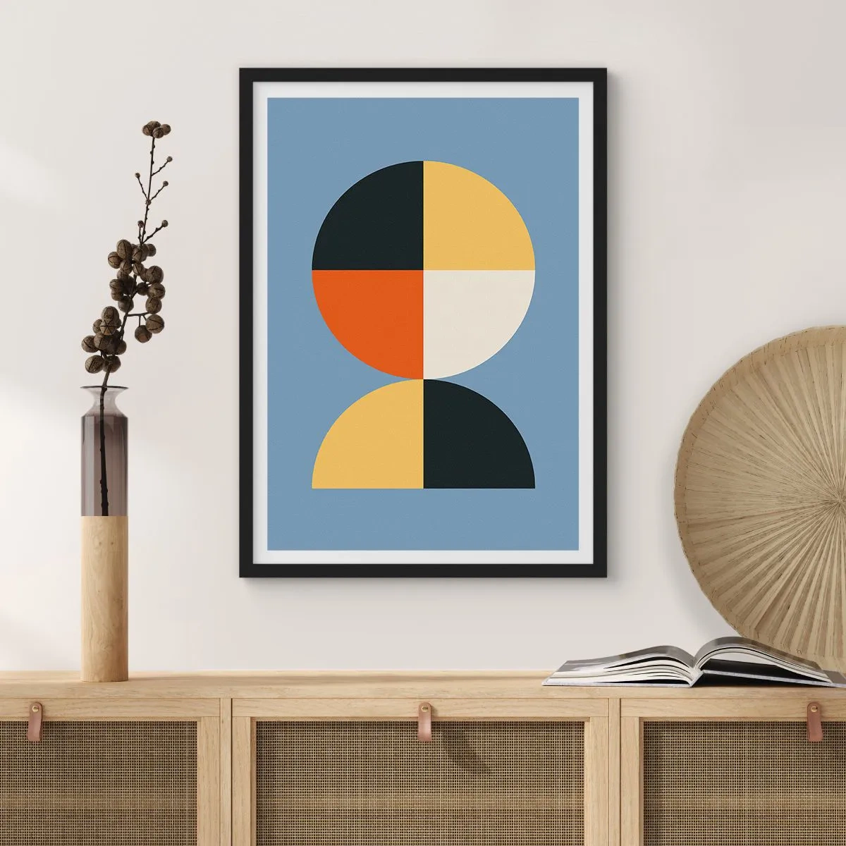 Poster in einem schwarzem Rahmen - Beobachte und zähle - 40x50 cm