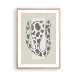 Poster in einem Rahmen aus heller Eiche - Seltsame Kreatur - 50x70 cm