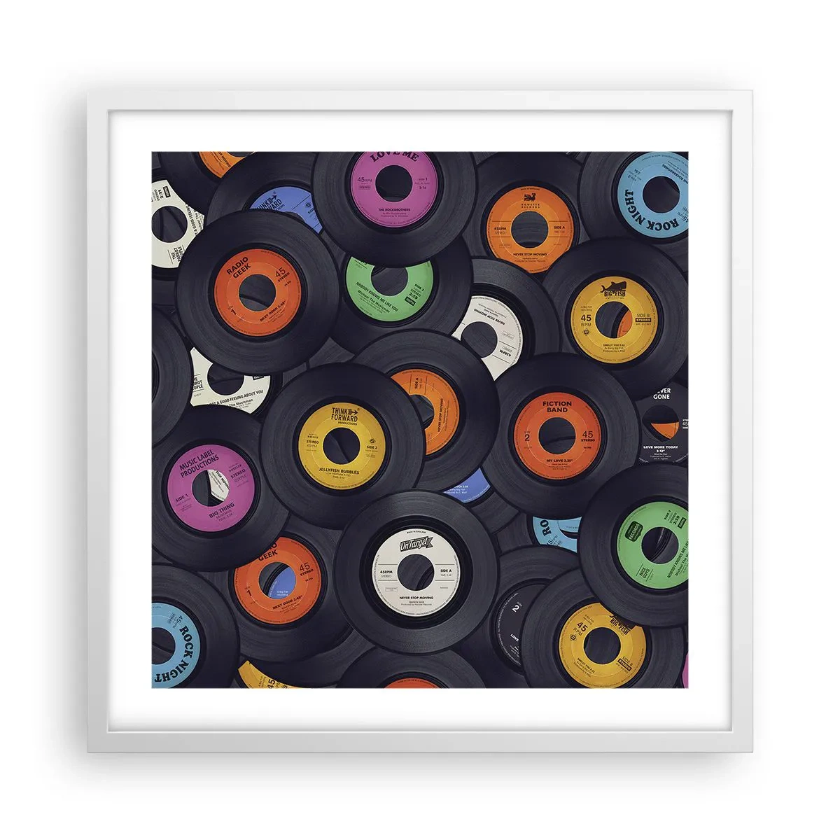Poster in einem weißen Rahmen - Farben der Klassiker - 50x50 cm