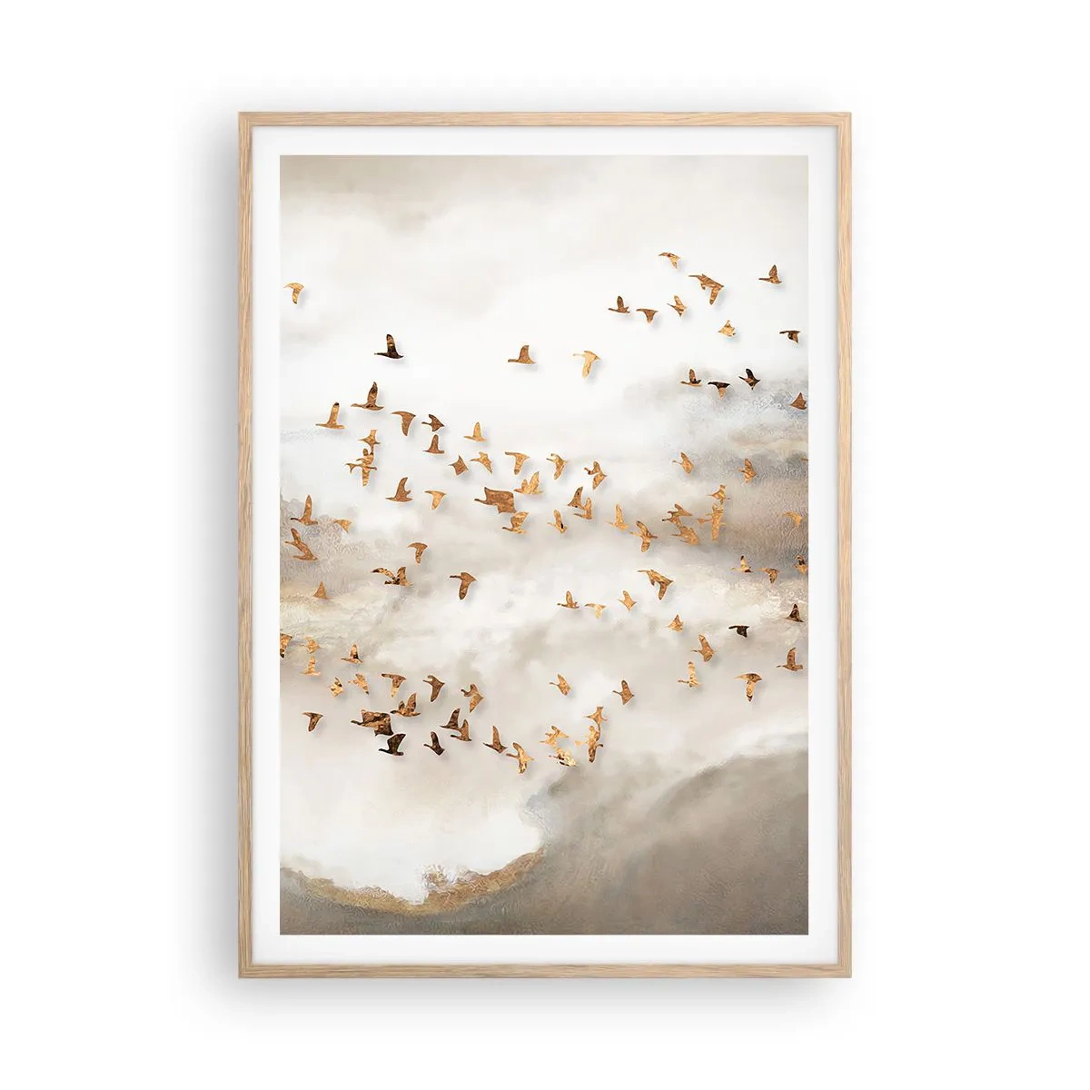 Poster in einem Rahmen aus heller Eiche - Es ist schon die Zeit… - 70x100 cm