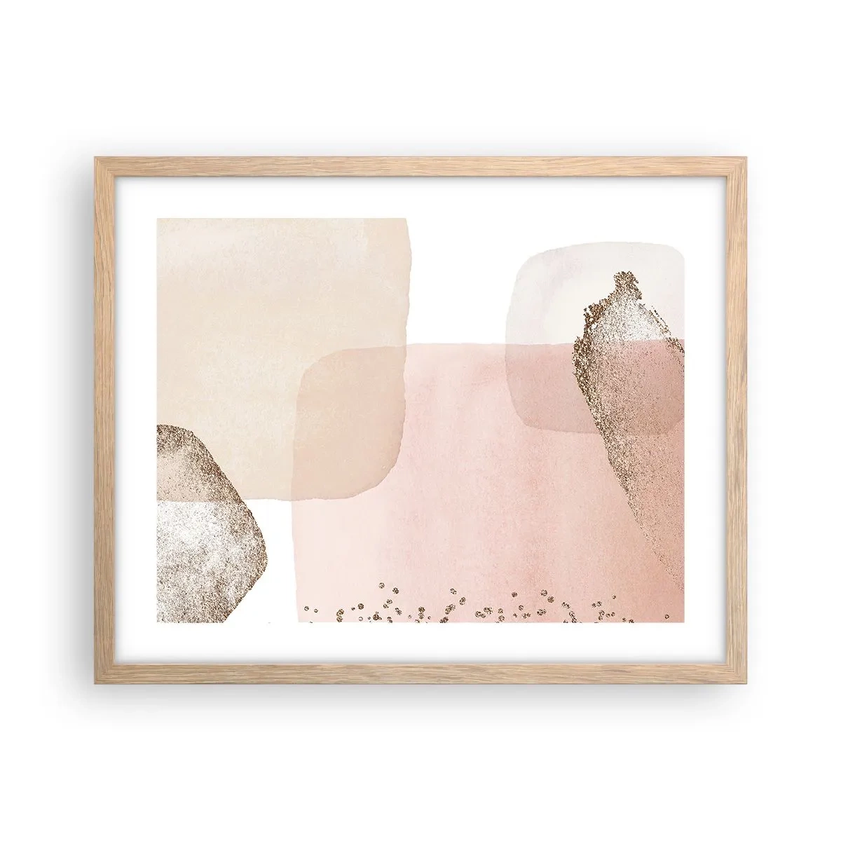 Poster in einem Rahmen aus heller Eiche - Ein Blick durch die Farbe - 50x40 cm